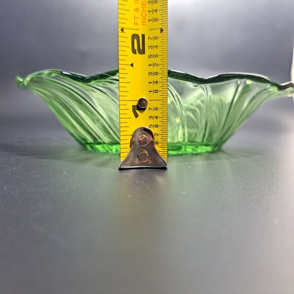 Heisey Moongleam Marcel Wave Swirl Green Bowl Vintage - Picture 6 of 8